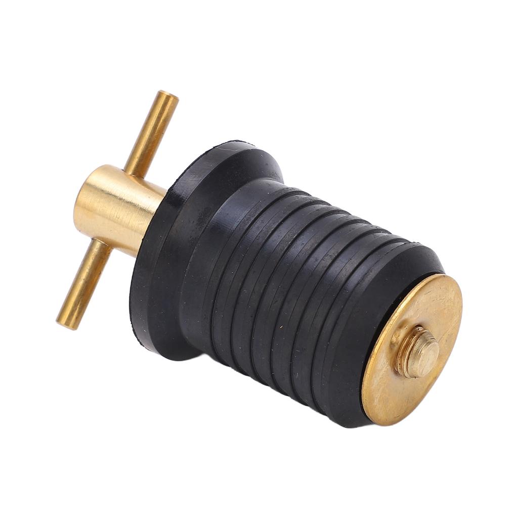 Brass T Handle Drain Plug with Rubber Sl Rust Resistance Marine Boat Accessories