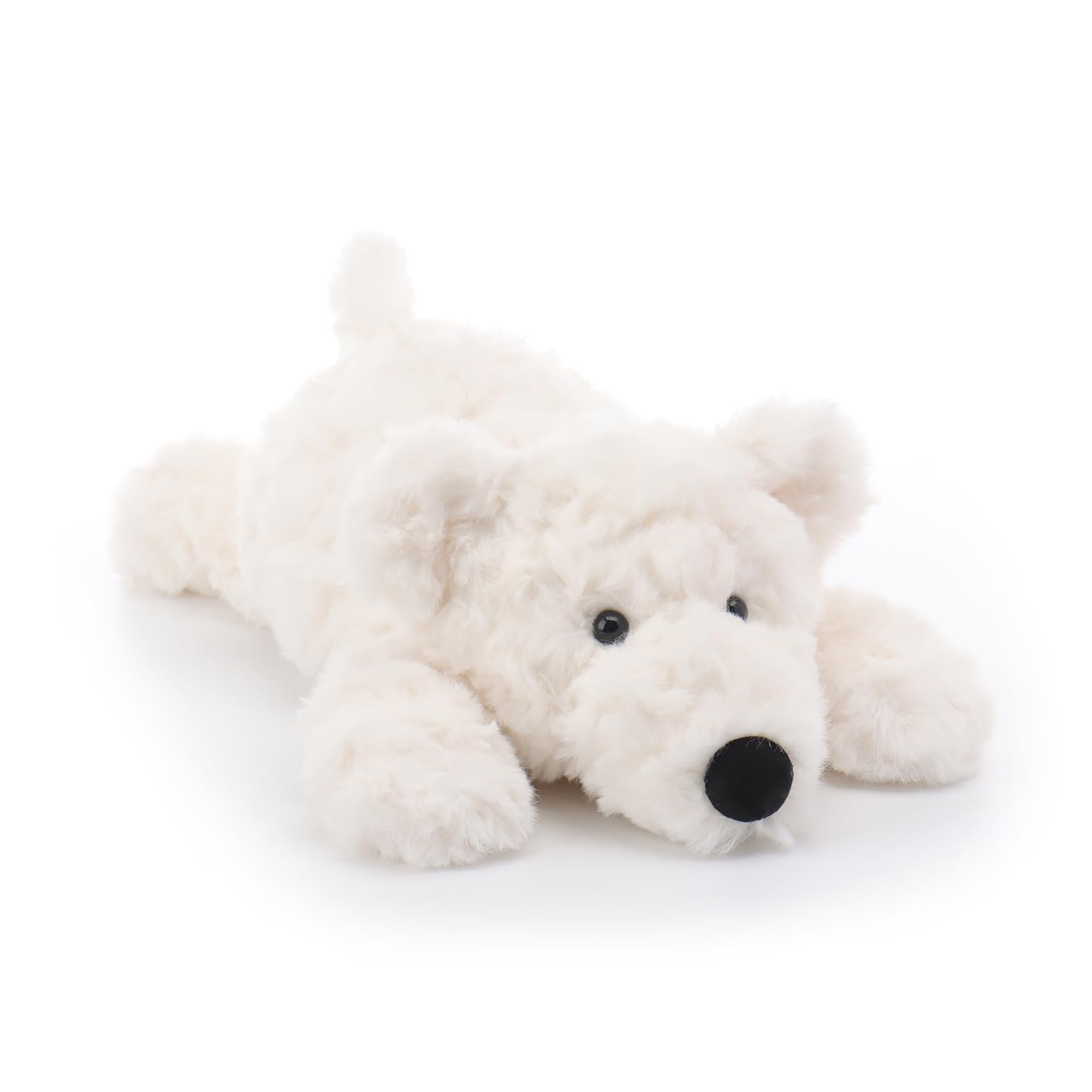 

Apricot Lamb Sleeping Polar Bear Plush Toy for Kids, Soft and Cute, Fluffy Sleeping Polar Bear for Girls and Boys, 34cm