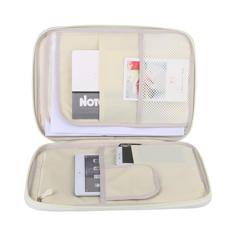 2Types A4 Document Bag File Folder Portfolio Organizer Computer Notebook Zippered Case