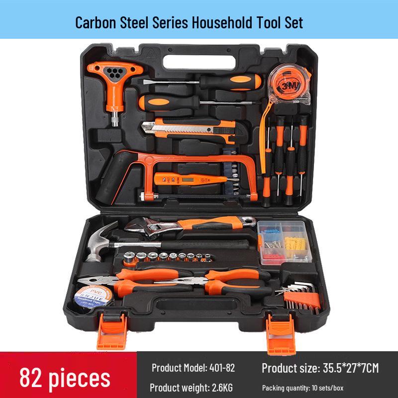 Carbon Steel Hand Tool Kit for Home, Vehicle, and Auto Repair
