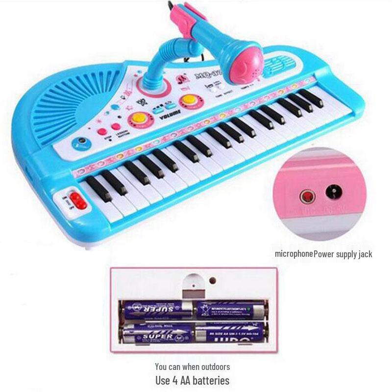 37-Key Children's Electronic Keyboard with Microphone - Early Education Musical Instrument