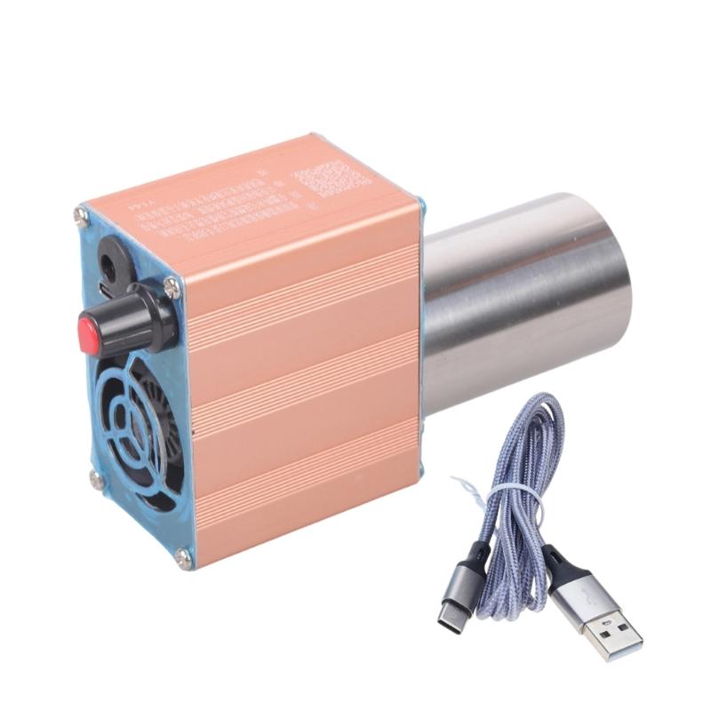 

USB 5V 12V Адаптивная скорость Металлический корпус Высокая воздухопроизводительность Вентилятор для улицы Кемпинга Вентилятор для Кемпинга Барбекю Розжига Огня золотой