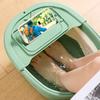 Foot Bath Tub Foldable Thickened Foot Soaking Basin with Massage Point for Home Apartment Dormitory Green White