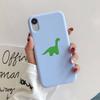Cute dinosaur Liquid Silicone Phone Case for iphone 13 12 11 Pro Max XR XS X Soft Candy Cover for iPhone 6 6S 7 8 Plus Cases