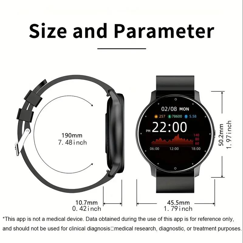 Smart Watch Men Ladies Full Touch Screen Heart Rate Detection Sports Fitness Call Pedometer Waterproof Watch for Android IOS