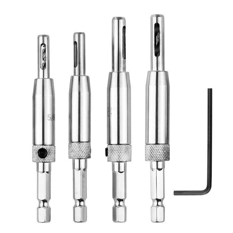 Hexagonal Drill Bit Set for Hinges & Irregular Hole Punching