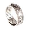 99 Silver PiXiu Buddhist Heart Sutra Ring for Men Women Feng Shui Ring Opening Adjustable Mantra Amulet Wealth Luck