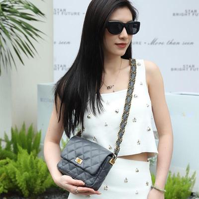 Chic Calfskin Mini Bag - Diamond Pattern Chain Crossbody
