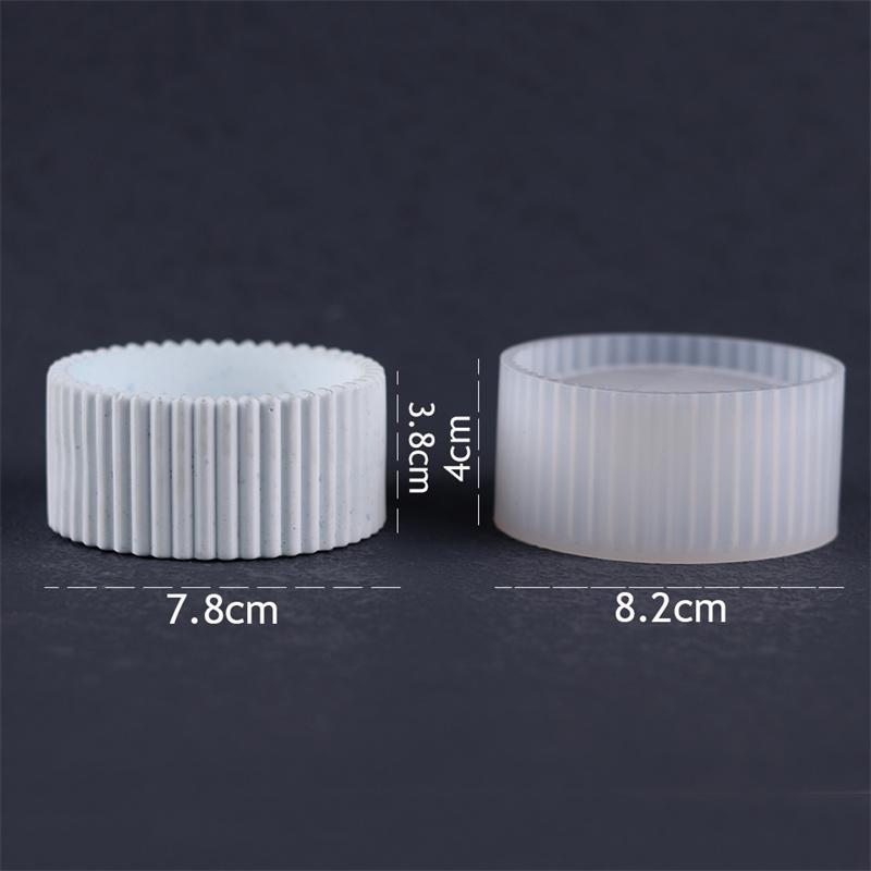 Concrete Candle Jar Silicone Mold DIY Flowerpot Craft Making Plaster Resin Jewelry Storage Box Casting Molds Home Decor Supplie
