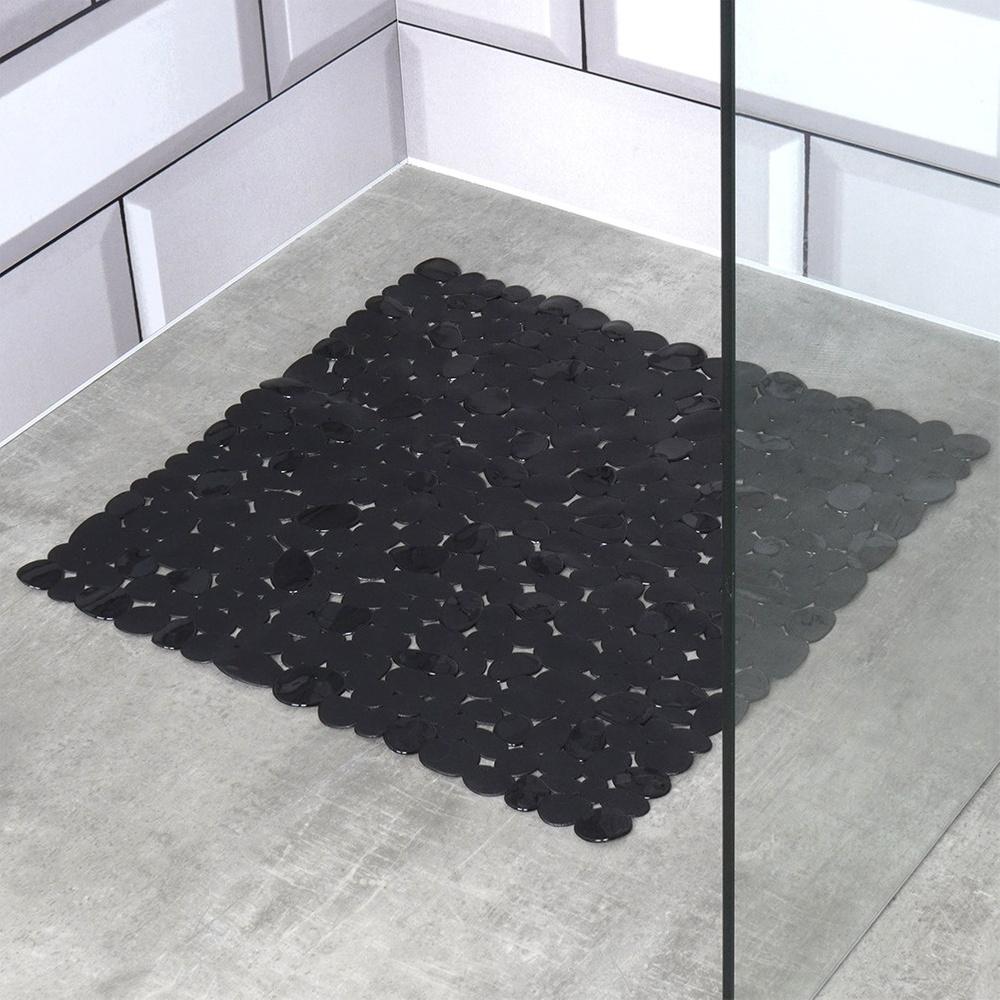 Anti-slip Bathroom Shower Mat for Square Black Cabin