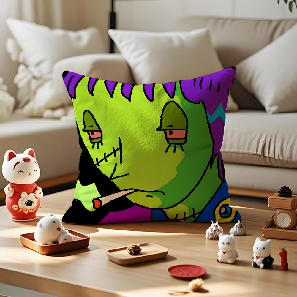 Niche Art Sense Cushion Cover Anti-dustmite Pillowcase Invisible Zipper Silky Short Plush Sofa Cushion Cover