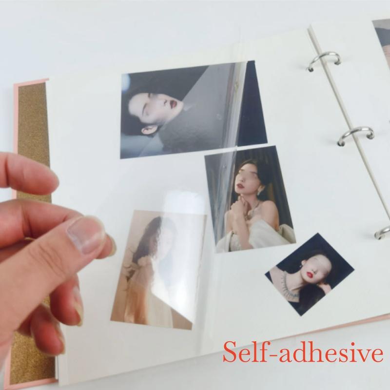 Large Photo Album Self Adhesive 25 Sheets 4/5inch DIY Bookshelf Album for Baby Family Anniversary Wedding Photo Storage