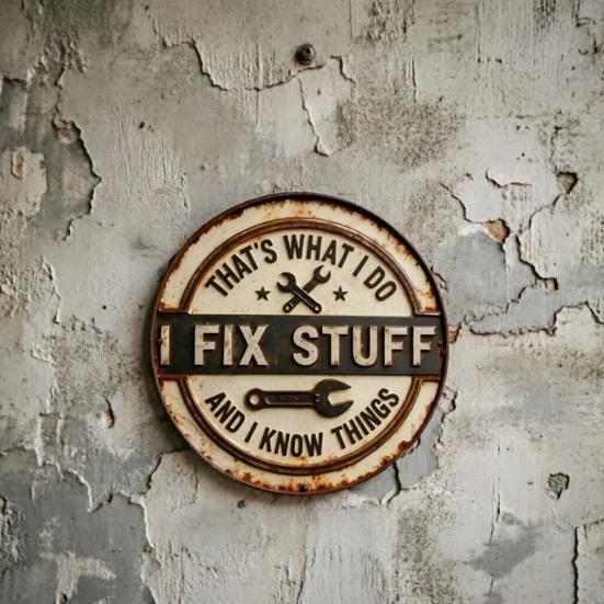 Metal Decorative Tag Vintage Garage Sign with Wrench Design Large Retro Distressed Wall Art for Bar Counters Tool Corners Man Cave Workshop Decor