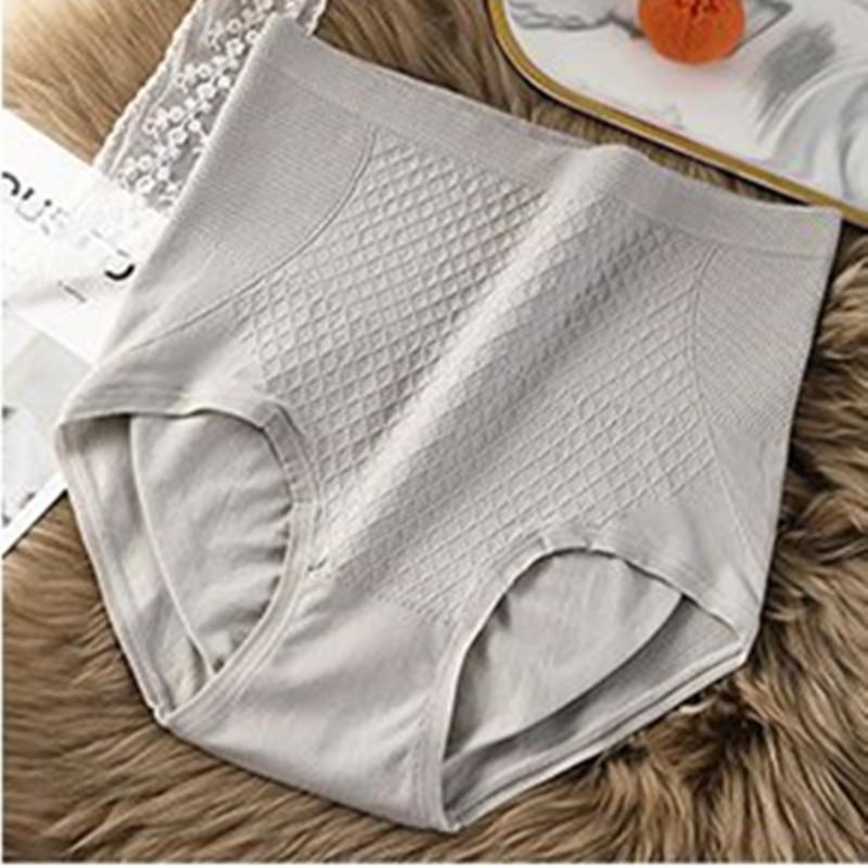 

Бесшовные трусики с высокой талией и контролем живота для женщин, дышащее моделирующее белье с эффектом подтяжки ягодиц One size fits all серый