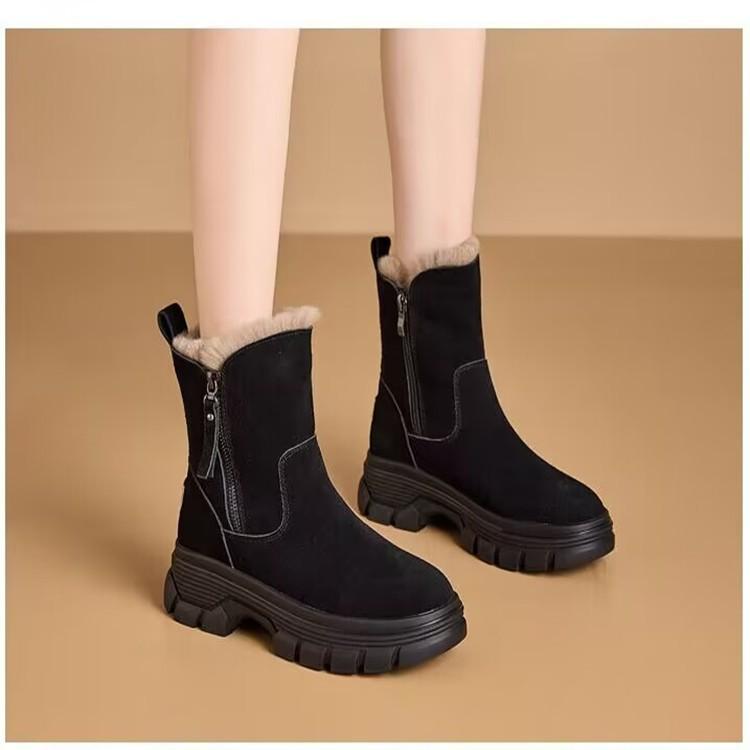 Warm snow boots women's 2025 autumn and winter new velvet Martin boots short boots thickened cotton boots non-slip boots thin boots