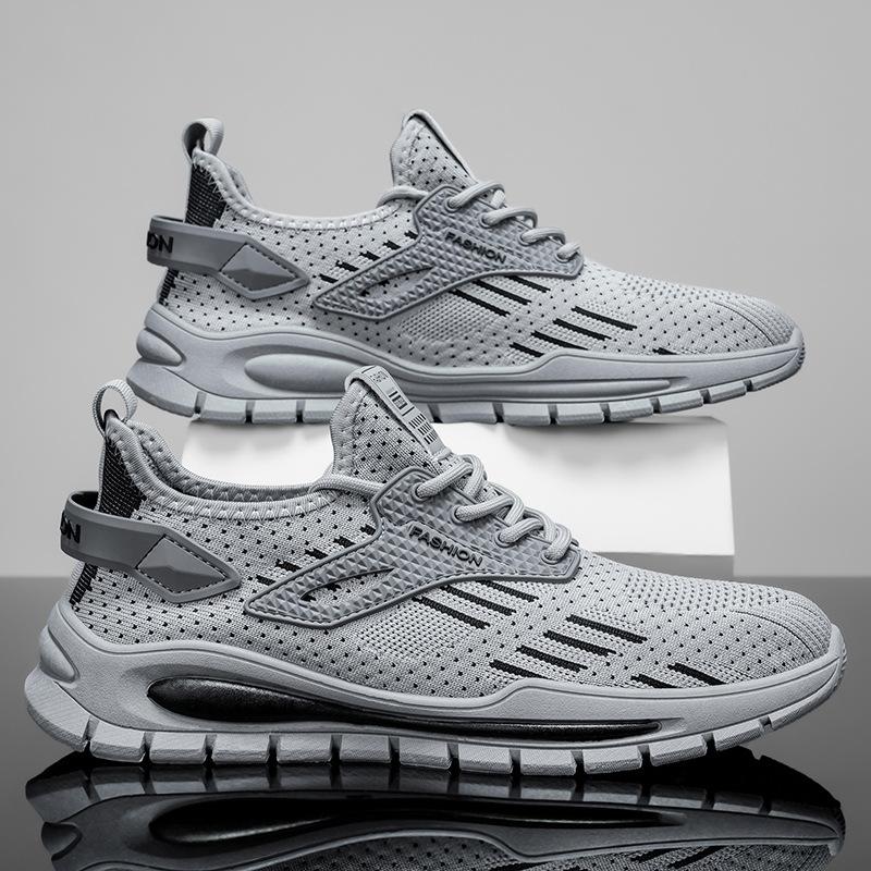 New Men's Shoes Spring Mesh Fashionable Comfortable Convenient Leisure Sports Youth Lace-up Shoes