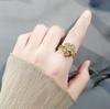 Rotatable Flower Open Ring For Women Adjustable Spinning Floral Band Unique Personality Fashion Jewelry Gift