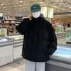 Gefälschte Zweiteilige Baumwollgepolsterte Jacke für Herren im Winter, Lockere und Verdickte Warme Fleece-Baumwollgepolsterte Jacke, Kapuzen-Baumwollgepolsterte Jacke.