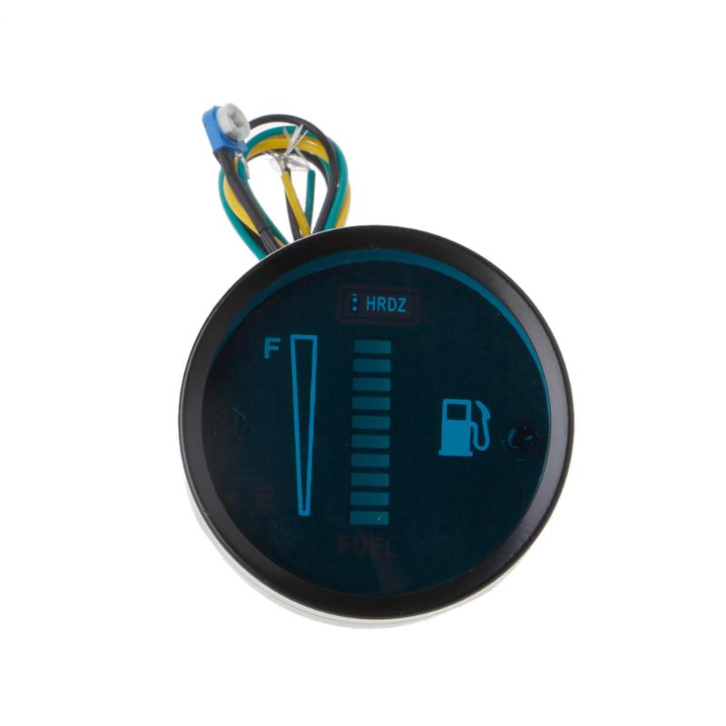 2" 52mm univerzální měřič hladiny paliva pro motocykly, 8 LED světelný displej 12V