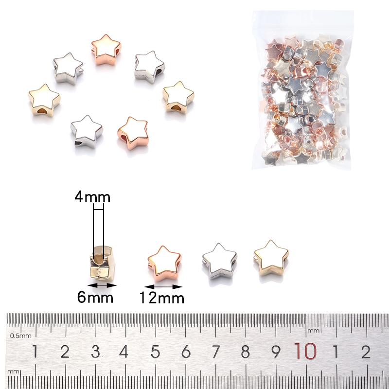 50-100pcs/Lot Star Shape CCB Beads Multicolor Loose Spacer Bead for Jewelry Making Findings DIY Bracelet Neklace Accessories