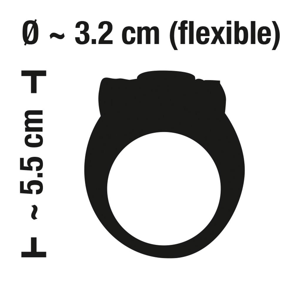Sweet Smile - Black Penis Ring with Vibro-Bullet