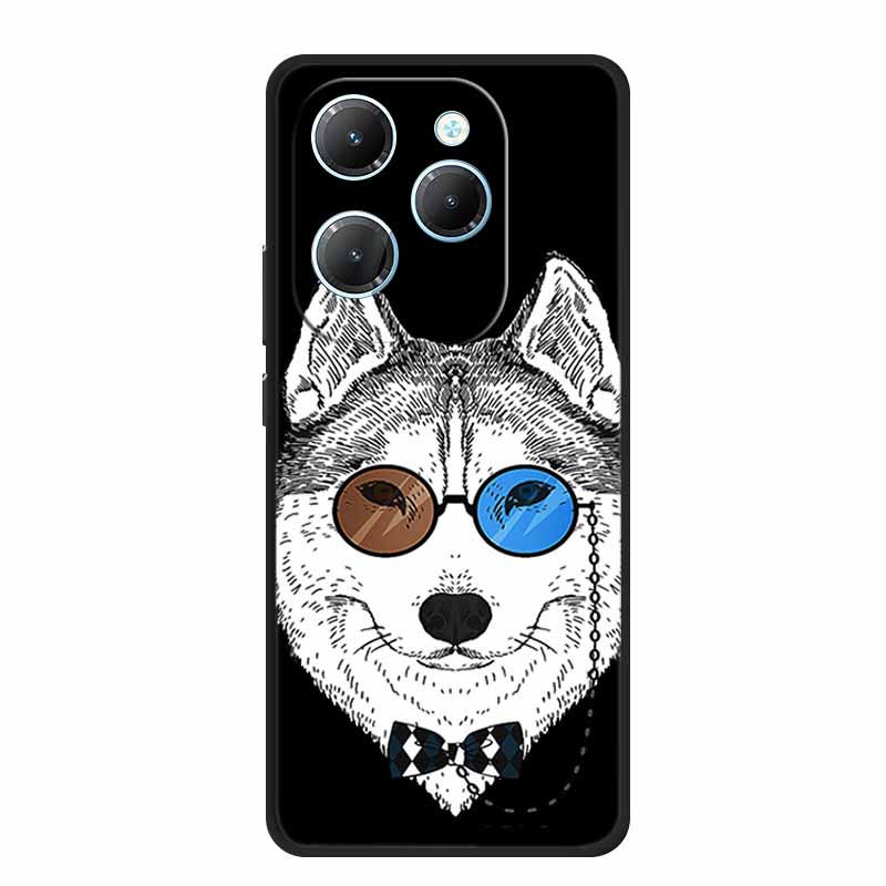 For Infinix Hot 40 Pro Case Hot40 Pro Black Silicone Soft Phone Case For Infinix Hot 40 Pro Back Cover Case 6.78" Cute Cartoon