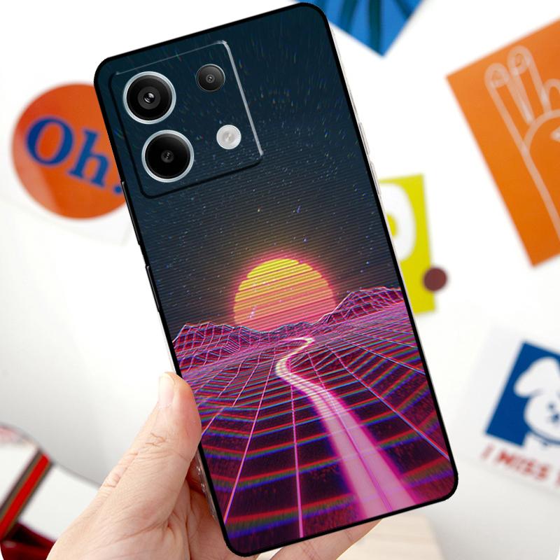 Neon Retrowave 80er Vintage Kunst Hülle Für Xiaomi Redmi Note 13 Pro 10 11 12 14 Pro 11S 12S Hülle Für Redmi 15 12C 13C 14C 10C