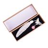 Metal Feather Bookmarks Classical Chinese Style Creative Book Reading Art Gift