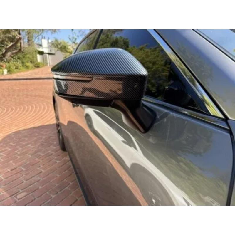 For Toyota Crown -2025 Car Sticker Rearview Side Mirror Cover Wing Cap Exterior Door Rear View Case Trim Carbon Fiber Look