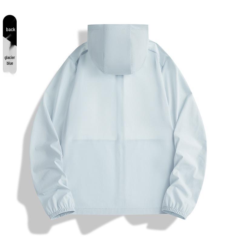 Men's Ice Silk Sun Protection Suit with Detachable Hood - Breathable UV Resistant Outerwear for Women and Men
