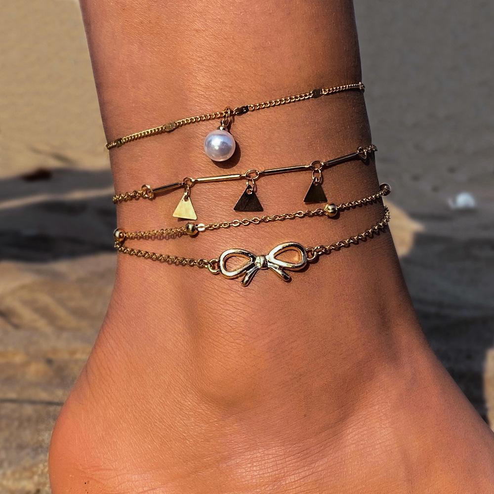 Simple Butterfly Fashionable Birthdays Gift Retro Design Anklet Elegant