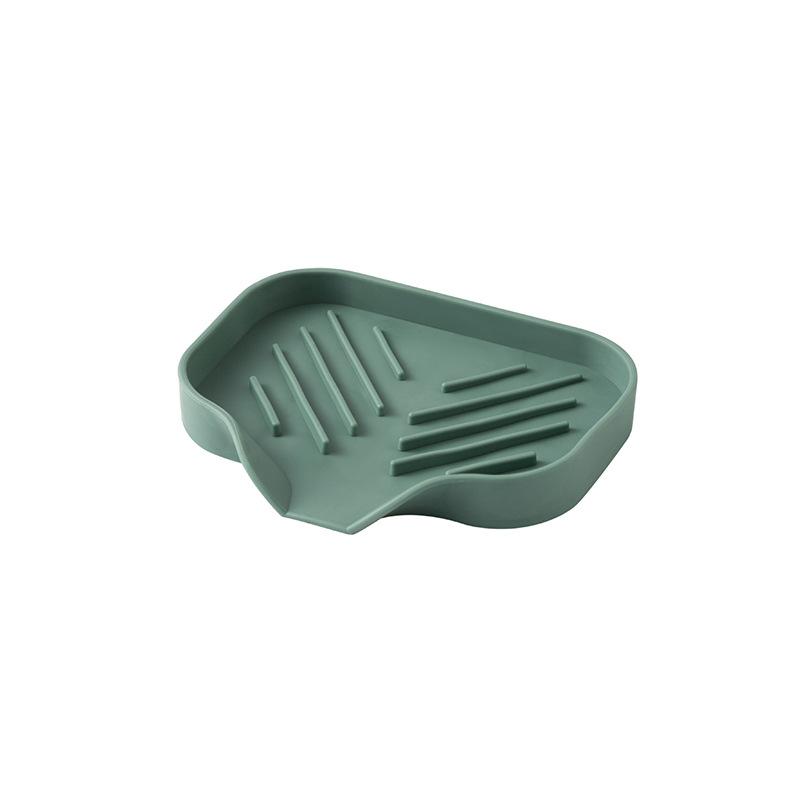 Silicone Sink Tray for Soap and Sponge Storage with Drainage System