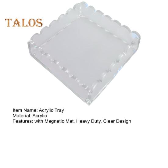 1/2 ks vroubkovaný akrylový podnos s magnetickou podložkou Heavy Duty Clear Art Malba Plakát Obraz Foto Display Podnos Domácí kancelář Dekorace na plochu