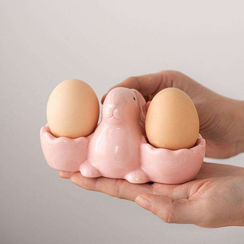 Adorable Rabbit Shape Eggs Cup Soft Boiled Eggs Holder Breakfast Kitchen Cooking Tool for Breakfast and Kitchen Decors