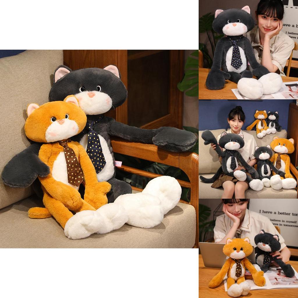 Adorable Long Arm Cat Plush Toy For Girls In Cute Brown Color Perfect Gift