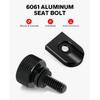 Amazicha Black Aluminium Seat Bolt Tab Screw Mount Knob Cover Compatible with Harley Davidson 1996-2024