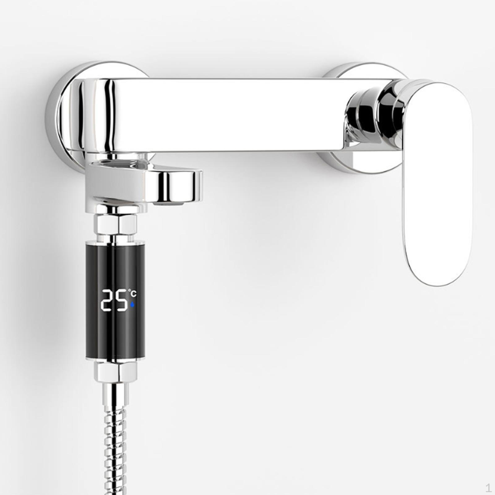 

Душевой термометр Температура воды Удобный Водонепроницаемый для ванной комнаты Семейный Светодиодный дисплей