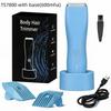 Waterproof Electric Body Hair Trimmer With Rechargeable Base Adjustable Guide Combs For Men Daily Personal Grooming At Home