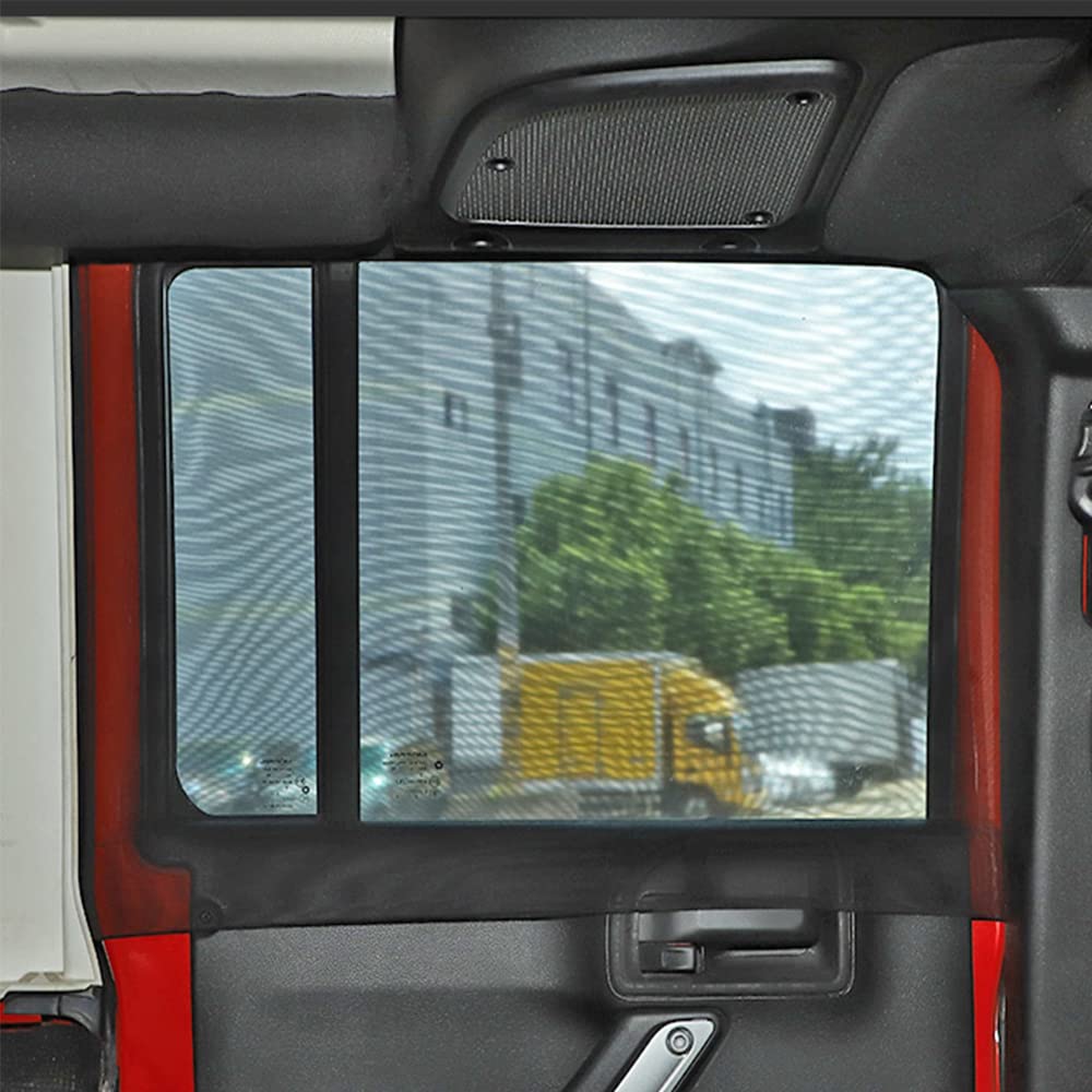 YOCTM 1997-2024 Jeep Wrangler TJ JK JL JT Car Sun Shade Mesh Curtain Side