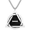 Men Therian Stainless Steel Necklace New Therian Pride Symbol Geometric Pendant Neck Chain Punk Jewelry Gifts
