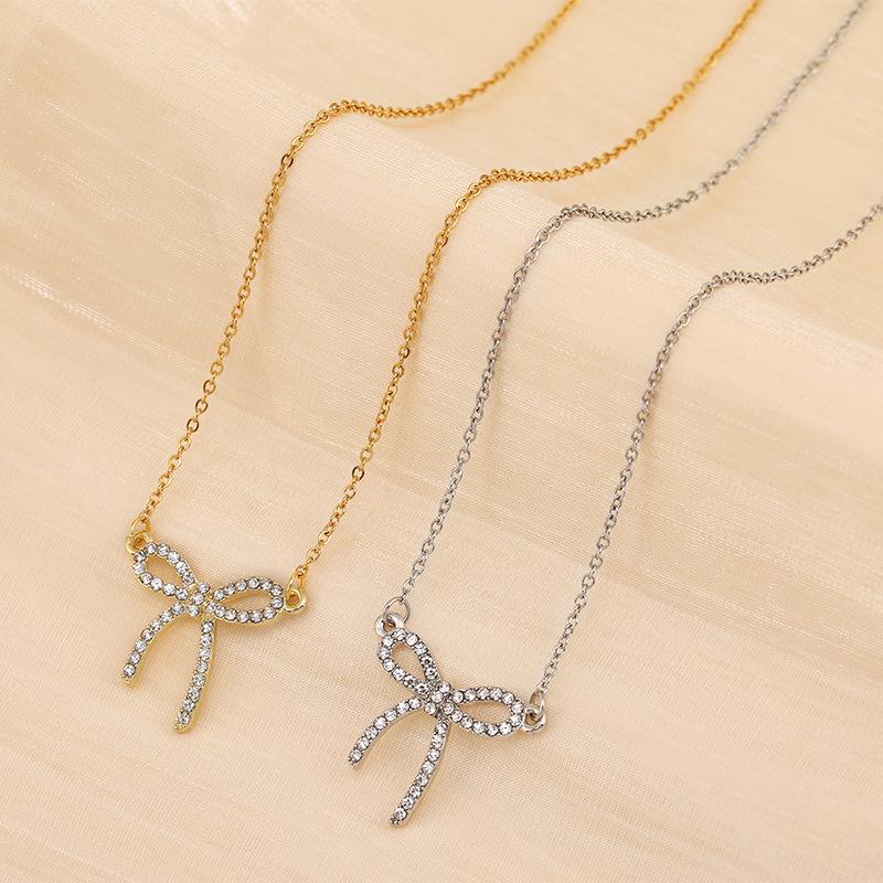 Colar Laço Singapura Feminino Design de Nicho Corrente para Clavícula Acessórios Cool da Moda Explosão