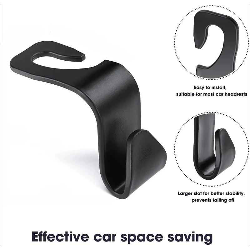 Universelle Auto-Kopfstützenhaken Schwerlast-ABS Rücksitzaufhänger für Handtaschen Lebensmittel Mäntel Regenschirm Auto-Organizer-Zubehör