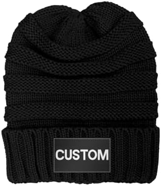 Custom Unisex Beanies with 3D Embroidery Personalized Logo Winter Hats-100% Acrylic Common Fabric