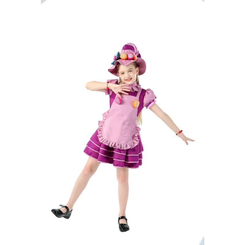 Halloween candy witch cosplay adult child cosplay masquerade stage outfit