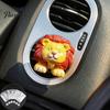 Mini Car Ornament for Air Vent Cute Animal Clip Freshener with Aroma Pad, Resin Lion Interior Decoration Leopard Deer Owl Dashboard Ornament,
