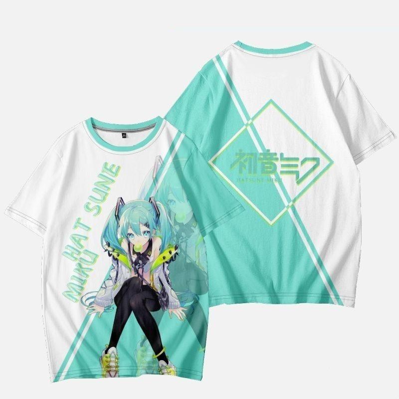 2026 Summer Hot Sale Fashion Idol Hatsune Miku T-shirt 3D Print Outdoor Fitness Hip Hop