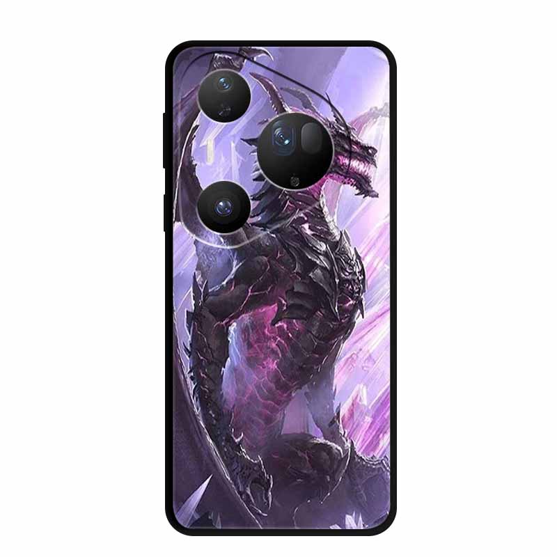 Cover For Huawei Pura 80 Pro Plus Silicone TPU Phone Case for Pura80 pro+ 80 Ultra Para Black Back Soft Protector Cartoon Capa