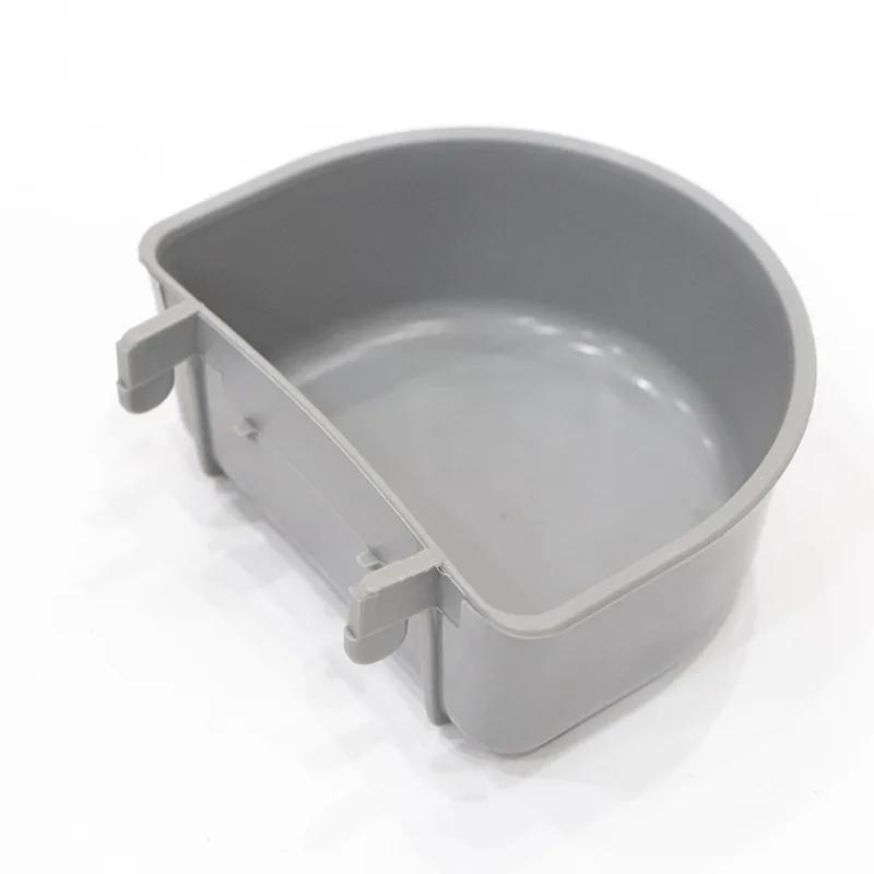 

1 шт. пластиковая миска для кормления мелких животных, портативная подвесная миска для воды для питомцев, подходит для других мелких питомцев, таких как кролики, хомяки серый