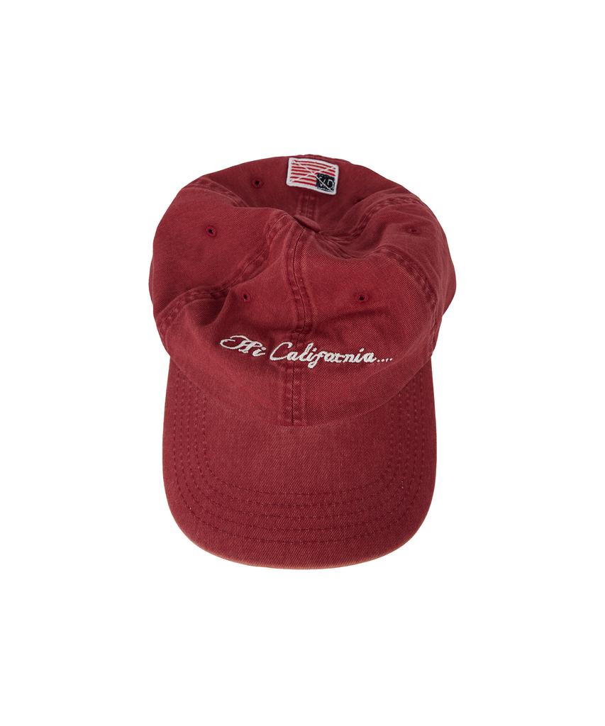 1011 GALLERY Hi California Washed Ball Cap - Red
