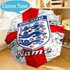 Custom Name Umbrella England Heritage Crest Umbrella 8-Frame for Travel, Camping, Casual Lightweight Portable, Essential for Family Gifts